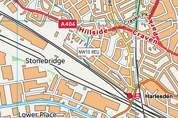 NW10 8EU map - OS VectorMap District (Ordnance Survey) NW10 8EU map - OS VectorMap District (Ordnance Survey)
