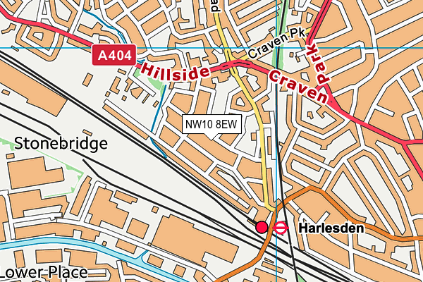 NW10 8EW map - OS VectorMap District (Ordnance Survey) NW10 8EW map - OS VectorMap District (Ordnance Survey)