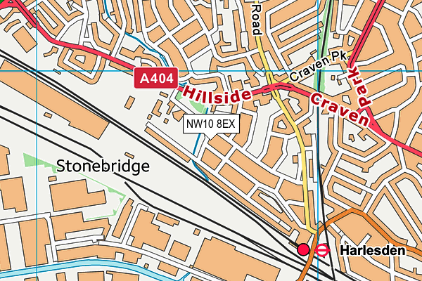 NW10 8EX map - OS VectorMap District (Ordnance Survey) NW10 8EX map - OS VectorMap District (Ordnance Survey)