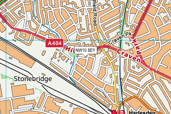 NW10 8EY map - OS VectorMap District (Ordnance Survey) NW10 8EY map - OS VectorMap District (Ordnance Survey)