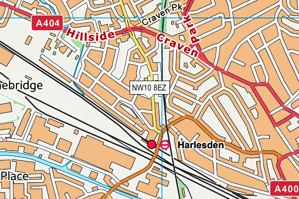 NW10 8EZ map - OS VectorMap District (Ordnance Survey) NW10 8EZ map - OS VectorMap District (Ordnance Survey)