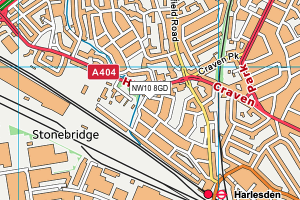 NW10 8GD map - OS VectorMap District (Ordnance Survey) NW10 8GD map - OS VectorMap District (Ordnance Survey)