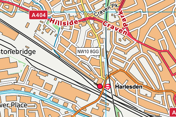 NW10 8GG map - OS VectorMap District (Ordnance Survey) NW10 8GG map - OS VectorMap District (Ordnance Survey)