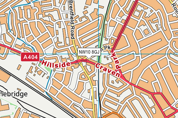 NW10 8GJ map - OS VectorMap District (Ordnance Survey) NW10 8GJ map - OS VectorMap District (Ordnance Survey)