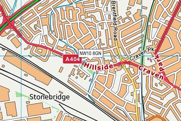 NW10 8GN map - OS VectorMap District (Ordnance Survey) NW10 8GN map - OS VectorMap District (Ordnance Survey)