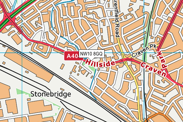 NW10 8GQ map - OS VectorMap District (Ordnance Survey) NW10 8GQ map - OS VectorMap District (Ordnance Survey)