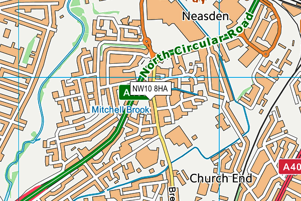 NW10 8HA map - OS VectorMap District (Ordnance Survey) NW10 8HA map - OS VectorMap District (Ordnance Survey)