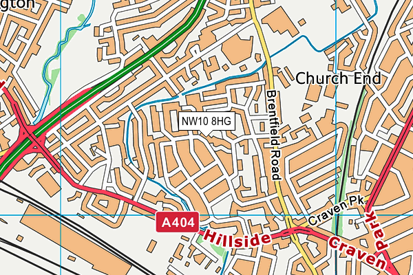 NW10 8HG map - OS VectorMap District (Ordnance Survey) NW10 8HG map - OS VectorMap District (Ordnance Survey)