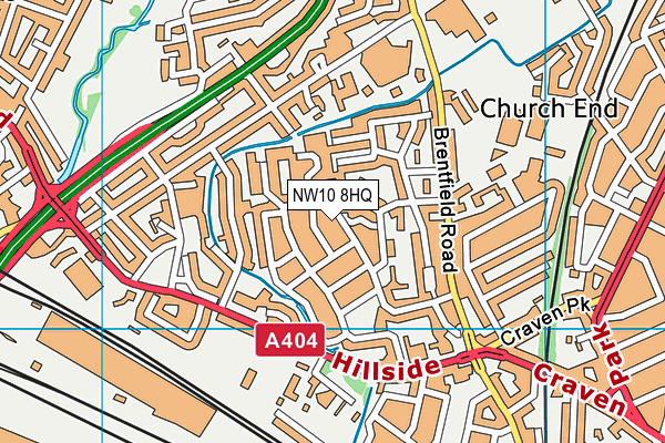 NW10 8HQ map - OS VectorMap District (Ordnance Survey) NW10 8HQ map - OS VectorMap District (Ordnance Survey)
