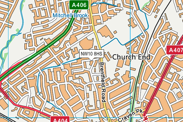 NW10 8HS map - OS VectorMap District (Ordnance Survey) NW10 8HS map - OS VectorMap District (Ordnance Survey)