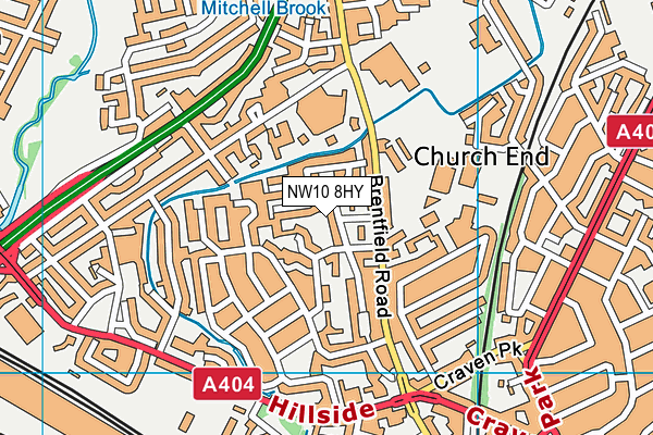 NW10 8HY map - OS VectorMap District (Ordnance Survey)