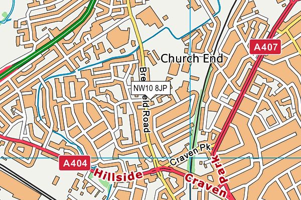 NW10 8JP map - OS VectorMap District (Ordnance Survey)