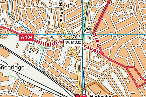 NW10 8JX map - OS VectorMap District (Ordnance Survey) NW10 8JX map - OS VectorMap District (Ordnance Survey)