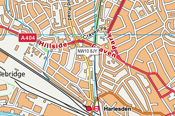 NW10 8JY map - OS VectorMap District (Ordnance Survey) NW10 8JY map - OS VectorMap District (Ordnance Survey)