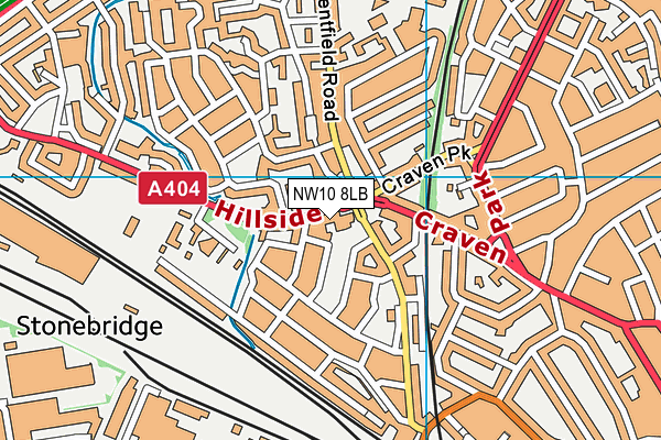 NW10 8LB map - OS VectorMap District (Ordnance Survey) NW10 8LB map - OS VectorMap District (Ordnance Survey)