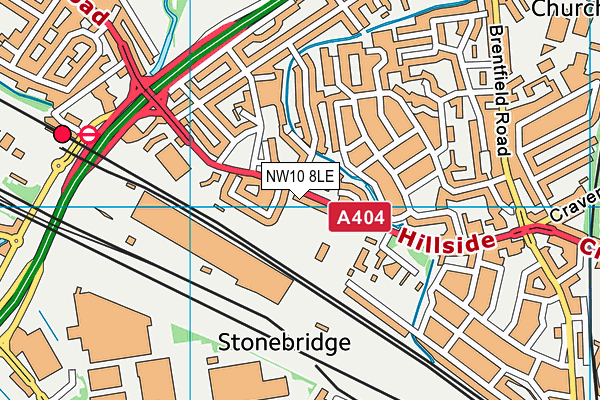 NW10 8LE map - OS VectorMap District (Ordnance Survey)