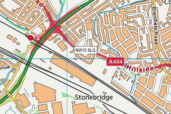 NW10 8LG map - OS VectorMap District (Ordnance Survey) NW10 8LG map - OS VectorMap District (Ordnance Survey)