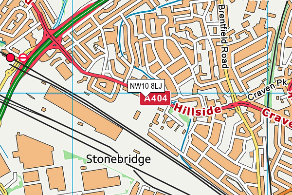 NW10 8LJ map - OS VectorMap District (Ordnance Survey)