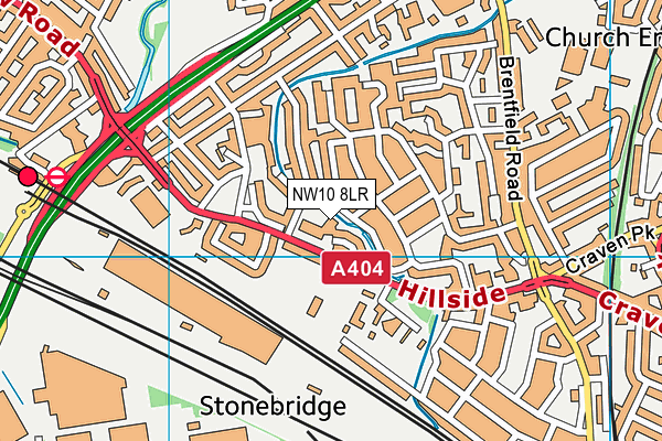 NW10 8LR map - OS VectorMap District (Ordnance Survey) NW10 8LR map - OS VectorMap District (Ordnance Survey)