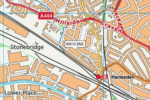 NW10 8NX map - OS VectorMap District (Ordnance Survey) NW10 8NX map - OS VectorMap District (Ordnance Survey)