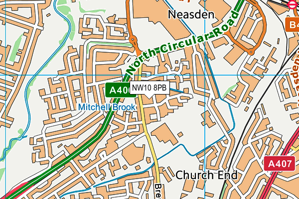 NW10 8PB map - OS VectorMap District (Ordnance Survey) NW10 8PB map - OS VectorMap District (Ordnance Survey)