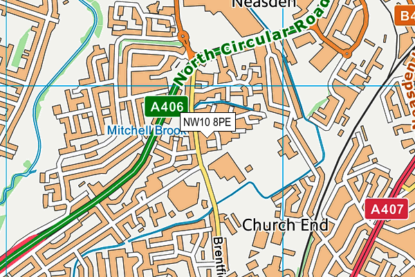 NW10 8PE map - OS VectorMap District (Ordnance Survey) NW10 8PE map - OS VectorMap District (Ordnance Survey)