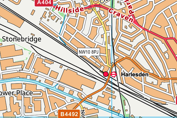 NW10 8PJ map - OS VectorMap District (Ordnance Survey) NW10 8PJ map - OS VectorMap District (Ordnance Survey)