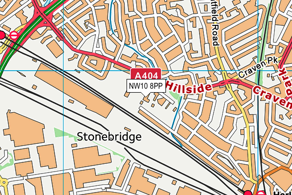 NW10 8PP map - OS VectorMap District (Ordnance Survey) NW10 8PP map - OS VectorMap District (Ordnance Survey)