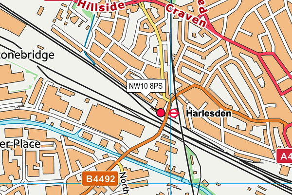 NW10 8PS map - OS VectorMap District (Ordnance Survey) NW10 8PS map - OS VectorMap District (Ordnance Survey)