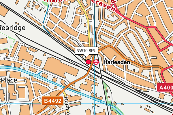 NW10 8PU map - OS VectorMap District (Ordnance Survey) NW10 8PU map - OS VectorMap District (Ordnance Survey)