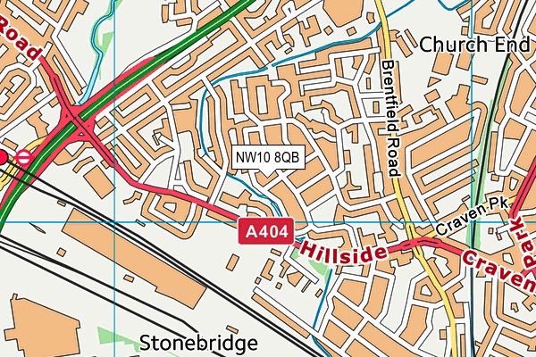 NW10 8QB map - OS VectorMap District (Ordnance Survey) NW10 8QB map - OS VectorMap District (Ordnance Survey)
