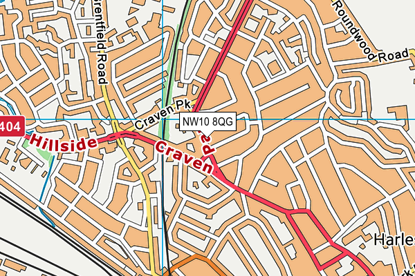 NW10 8QG map - OS VectorMap District (Ordnance Survey) NW10 8QG map - OS VectorMap District (Ordnance Survey)