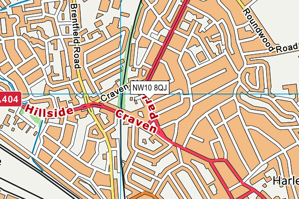 NW10 8QJ map - OS VectorMap District (Ordnance Survey) NW10 8QJ map - OS VectorMap District (Ordnance Survey)