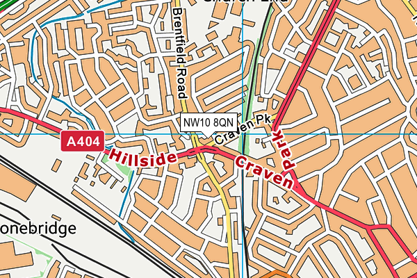 NW10 8QN map - OS VectorMap District (Ordnance Survey) NW10 8QN map - OS VectorMap District (Ordnance Survey)