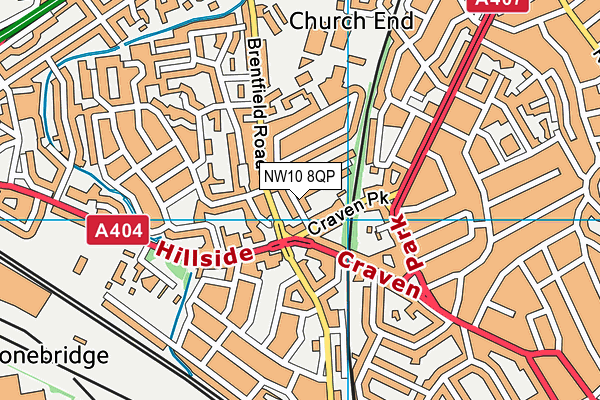 NW10 8QP map - OS VectorMap District (Ordnance Survey) NW10 8QP map - OS VectorMap District (Ordnance Survey)