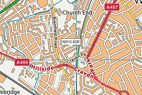 NW10 8QR map - OS VectorMap District (Ordnance Survey) NW10 8QR map - OS VectorMap District (Ordnance Survey)