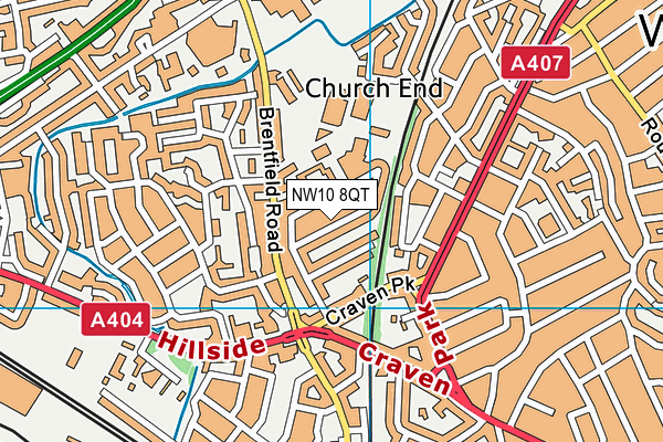 NW10 8QT map - OS VectorMap District (Ordnance Survey) NW10 8QT map - OS VectorMap District (Ordnance Survey)