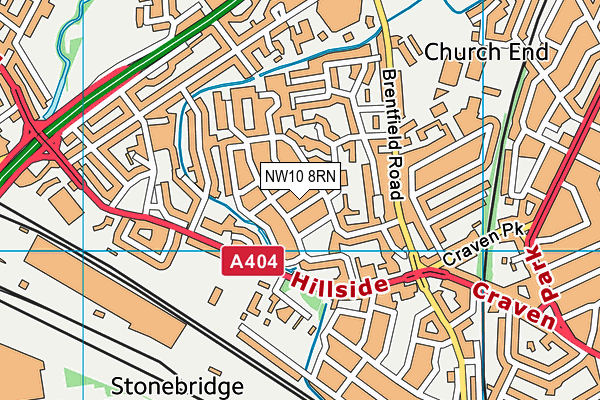 NW10 8RN map - OS VectorMap District (Ordnance Survey) NW10 8RN map - OS VectorMap District (Ordnance Survey)