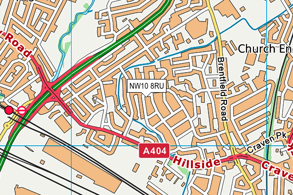 NW10 8RU map - OS VectorMap District (Ordnance Survey) NW10 8RU map - OS VectorMap District (Ordnance Survey)