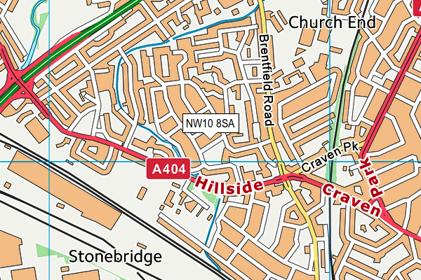 NW10 8SA map - OS VectorMap District (Ordnance Survey) NW10 8SA map - OS VectorMap District (Ordnance Survey)