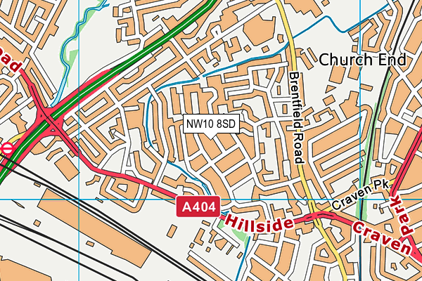 NW10 8SD map - OS VectorMap District (Ordnance Survey) NW10 8SD map - OS VectorMap District (Ordnance Survey)