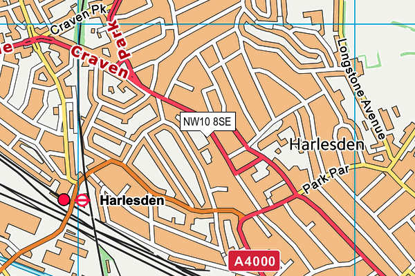 NW10 8SE map - OS VectorMap District (Ordnance Survey) NW10 8SE map - OS VectorMap District (Ordnance Survey)