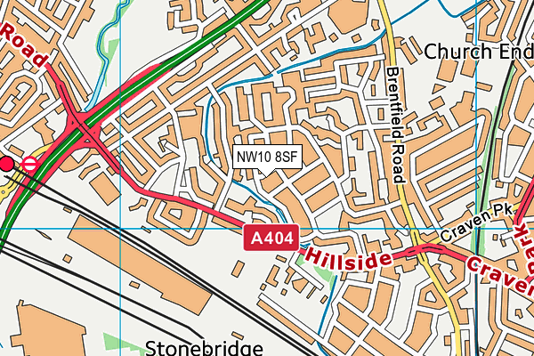 NW10 8SF map - OS VectorMap District (Ordnance Survey) NW10 8SF map - OS VectorMap District (Ordnance Survey)