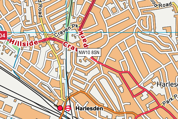 NW10 8SN map - OS VectorMap District (Ordnance Survey) NW10 8SN map - OS VectorMap District (Ordnance Survey)