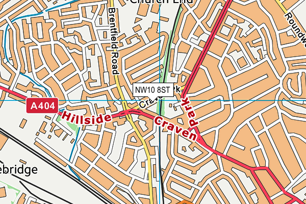 NW10 8ST map - OS VectorMap District (Ordnance Survey) NW10 8ST map - OS VectorMap District (Ordnance Survey)