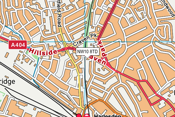 NW10 8TD map - OS VectorMap District (Ordnance Survey) NW10 8TD map - OS VectorMap District (Ordnance Survey)