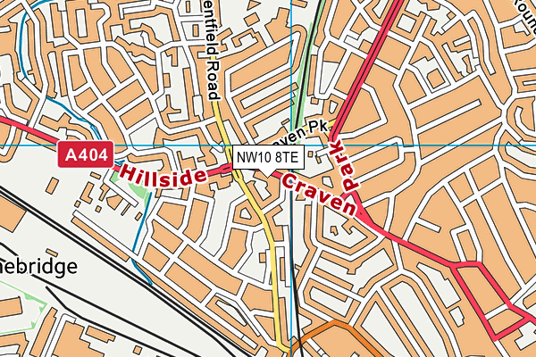 NW10 8TE map - OS VectorMap District (Ordnance Survey) NW10 8TE map - OS VectorMap District (Ordnance Survey)