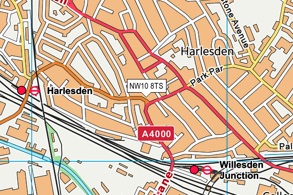 NW10 8TS map - OS VectorMap District (Ordnance Survey) NW10 8TS map - OS VectorMap District (Ordnance Survey)