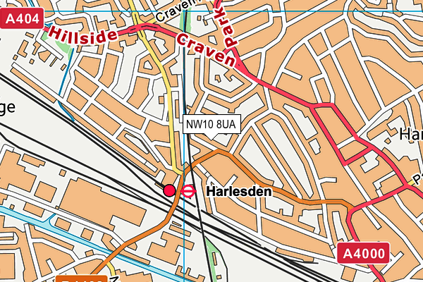 NW10 8UA map - OS VectorMap District (Ordnance Survey)