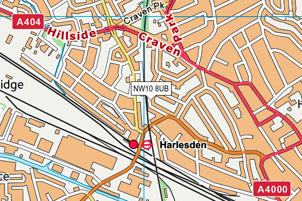 NW10 8UB map - OS VectorMap District (Ordnance Survey) NW10 8UB map - OS VectorMap District (Ordnance Survey)